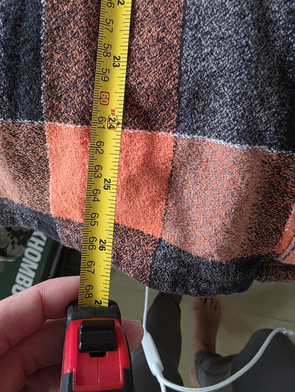 Volcom Orange and Black Plaid Classic Fit Long Sleeve Button Up - Picture 9 of 11